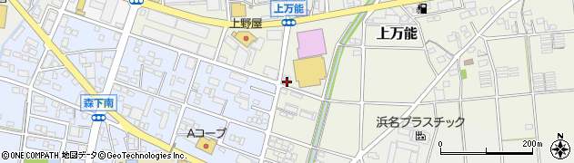 静岡県磐田市上万能261周辺の地図