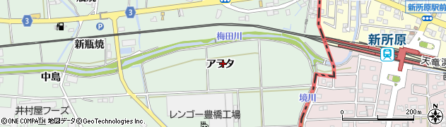 愛知県豊橋市中原町（アラタ）周辺の地図