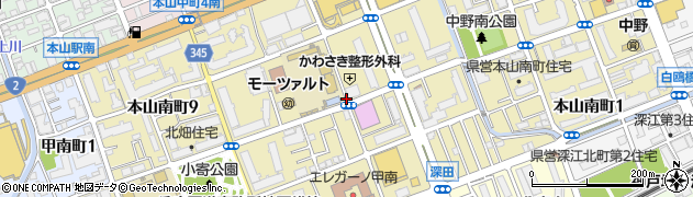 兵庫県神戸市東灘区本山南町周辺の地図