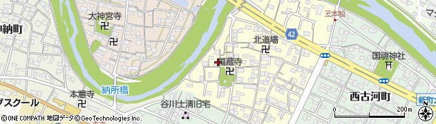 谷川士清墓周辺の地図