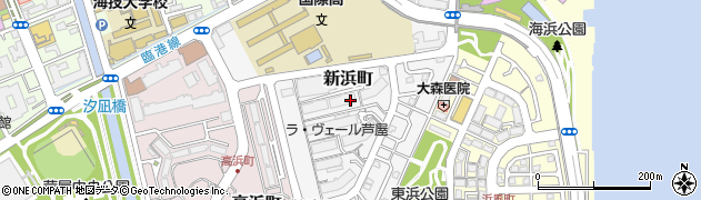 兵庫県芦屋市新浜町周辺の地図