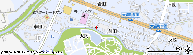 愛知県豊橋市大岩町（前田）周辺の地図