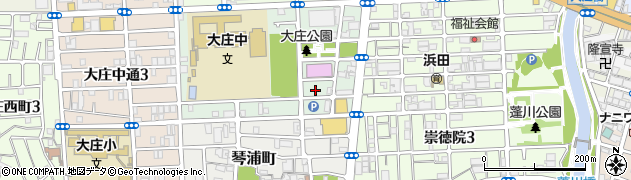 尼崎市立会館大庄地区会館周辺の地図