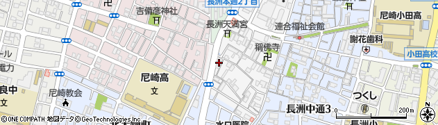 尼崎信用金庫長洲支店周辺の地図