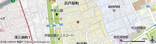 兵庫県芦屋市松浜町2-20周辺の地図