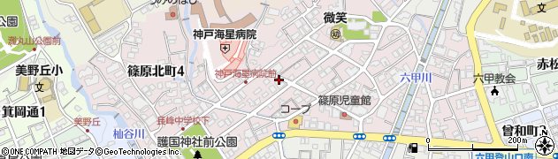 兵庫県神戸市灘区篠原北町周辺の地図