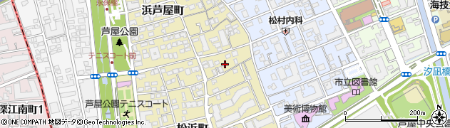 兵庫県芦屋市松浜町1-7周辺の地図