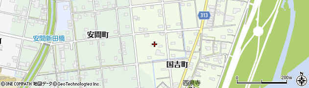 静岡県浜松市中央区国吉町周辺の地図