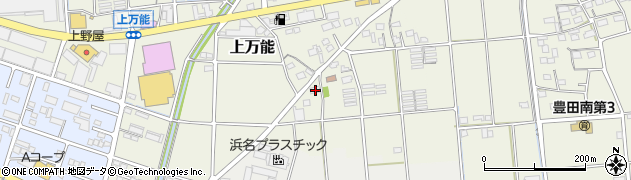 静岡県磐田市上万能105周辺の地図