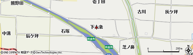 京都府木津川市市坂（下大条）周辺の地図
