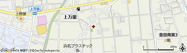 静岡県磐田市上万能100周辺の地図