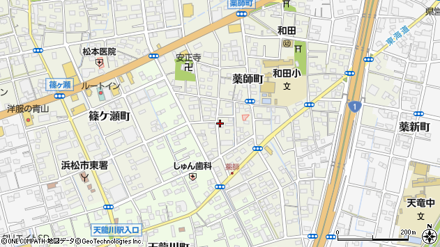〒435-0017 静岡県浜松市中央区薬師町の地図