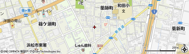 静岡県浜松市中央区薬師町周辺の地図