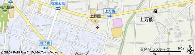 静岡県磐田市上万能290周辺の地図