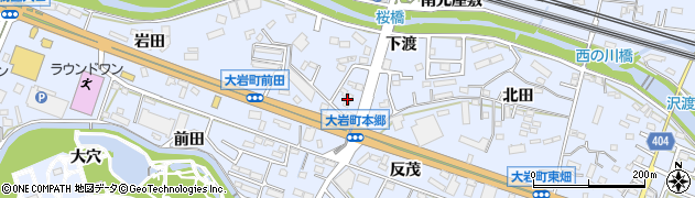 愛知県豊橋市大岩町（本郷）周辺の地図