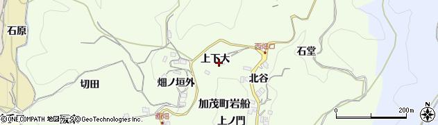 京都府木津川市加茂町岩船（上下大）周辺の地図