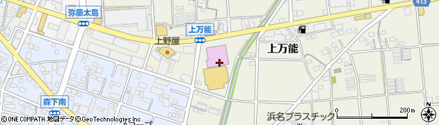静岡県磐田市上万能262周辺の地図