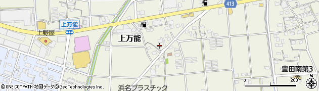 静岡県磐田市上万能137周辺の地図
