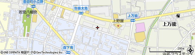 静岡県磐田市上万能300周辺の地図
