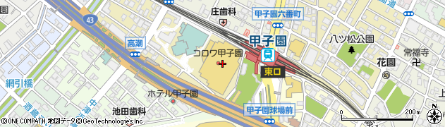 アスビーファム　甲子園店周辺の地図