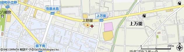 静岡県磐田市上万能292周辺の地図