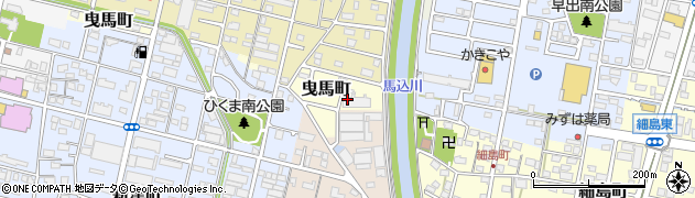 静岡県浜松市中央区曳馬町周辺の地図