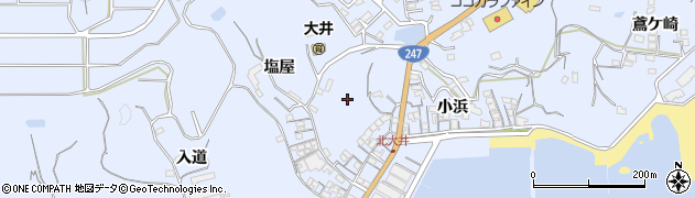 愛知県南知多町（知多郡）大井周辺の地図