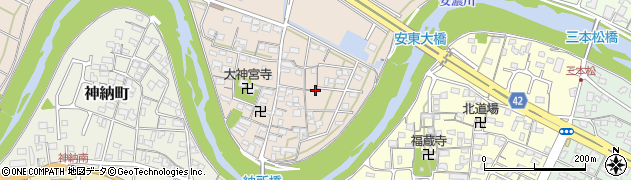 三重県津市納所町周辺の地図
