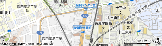 淀川十三本町郵便局 ＡＴＭ周辺の地図