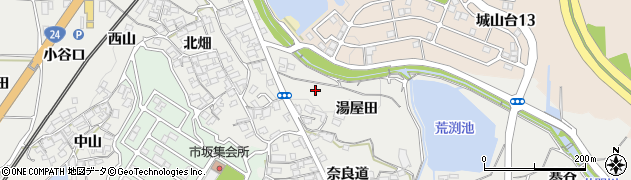 京都府木津川市市坂（湯屋田）周辺の地図