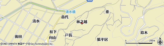 愛知県知多郡南知多町山海林之越周辺の地図