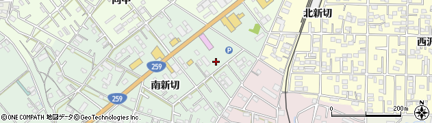 愛知県豊橋市松井町（中新切）周辺の地図