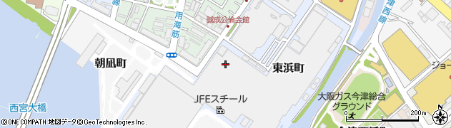 兵庫県西宮市東浜町2周辺の地図
