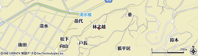 愛知県南知多町（知多郡）山海（林之越）周辺の地図