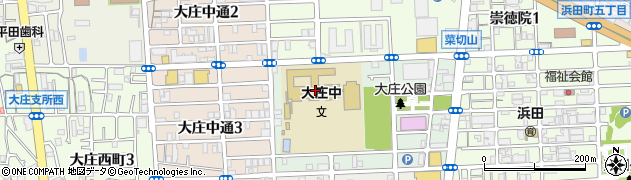 尼崎市立大庄中学校周辺の地図