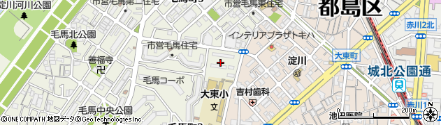 大阪拘置所官舎周辺の地図
