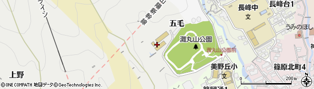 兵庫県神戸市灘区五毛（池ノ谷）周辺の地図