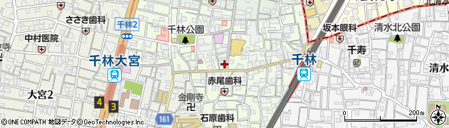 大阪府大阪市旭区千林周辺の地図