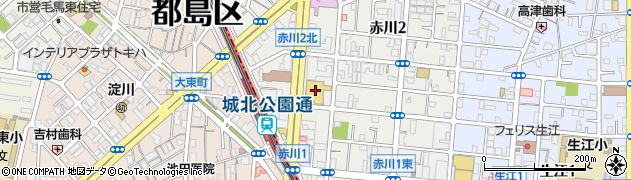 コノミヤ赤川店周辺の地図