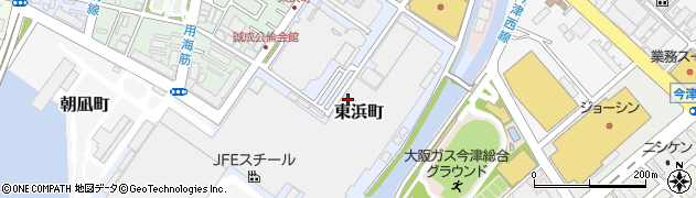 兵庫県西宮市東浜町周辺の地図