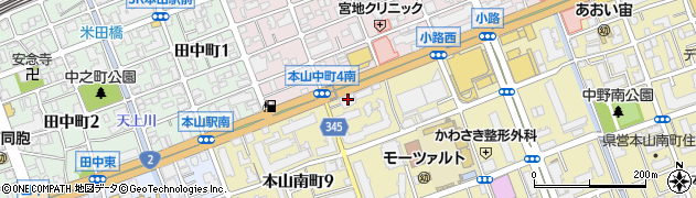トヨタレンタリース神戸ＪＲ摂津本山駅南口店周辺の地図