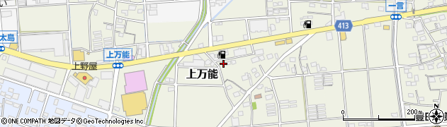 静岡県磐田市上万能136周辺の地図