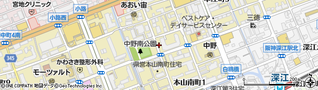 中野南小公園周辺の地図