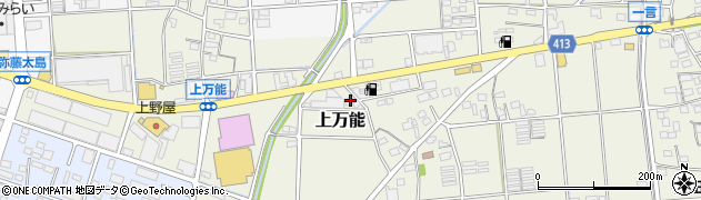 静岡県磐田市上万能204周辺の地図