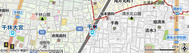 千林駅周辺の地図