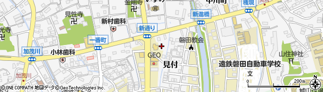 静岡県磐田市新通町周辺の地図
