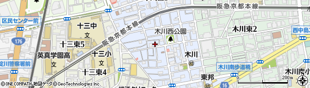 日本共産党淀川東淀川地区委員会周辺の地図