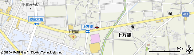 静岡県磐田市上万能435周辺の地図