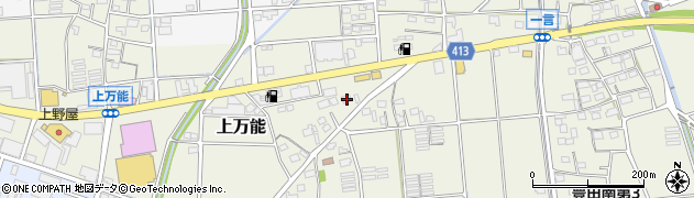 静岡県磐田市上万能155周辺の地図