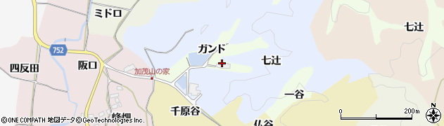 京都府木津川市加茂町岩船（ガンド）周辺の地図